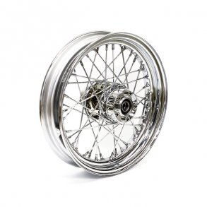 3.00 X 16 REAR WHEEL 40 SPOKES CHROME 08-19 XL (no ABS)