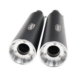 Slip-On Muffler For Softail  Black Powder Coated. EURO 3