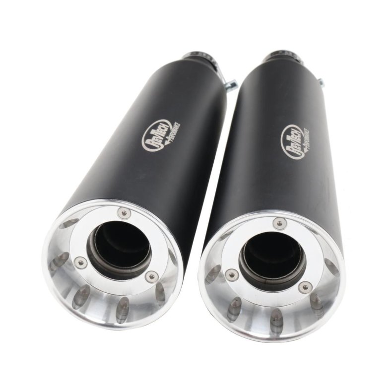 Slip-On Muffler For Softail  Black Powder Coated. EURO 3