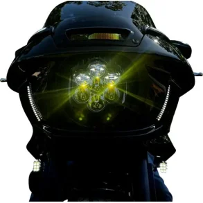 CUSTOM DYNAMICS ECE COMPLIANT SHARK DEMON 2 LED HEADLIGHT FOR LOW RIDER ST