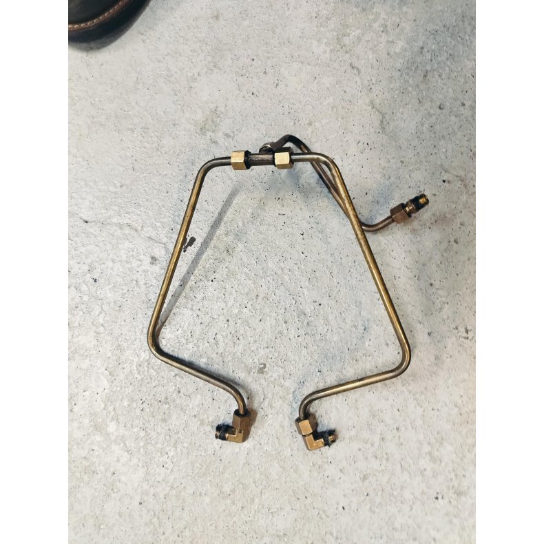 Paughco, 'Old STF' dual rocker box oil lines. Brass,  brugt.