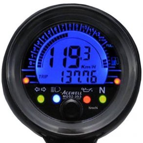 Acewell Mini Digitale Speedometer Km/h & RPM - Black