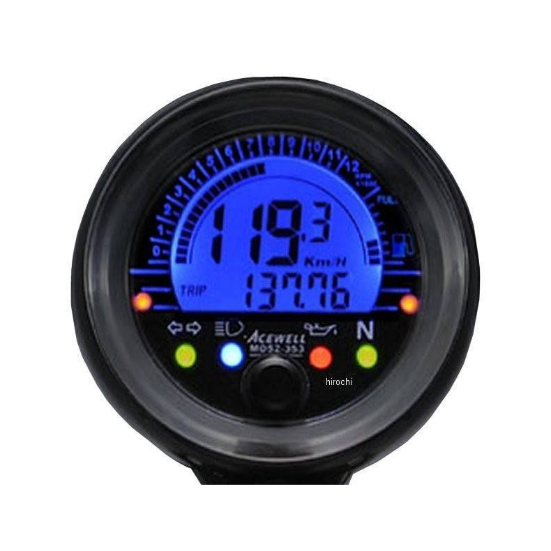 Acewell Mini Digitale Speedometer Km/h &amp; RPM - Black
