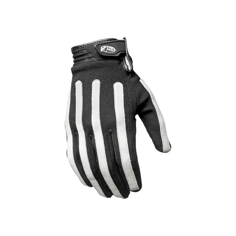 ROLAND SANDS STRAND TEXTILE GLOVES BLACK/WHITE