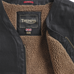 CLAYTON CASUAL WAXED VEST BLACK