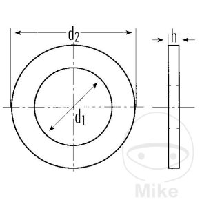 BMW kobber ring til bundprop p� gearkasse R model 16mm