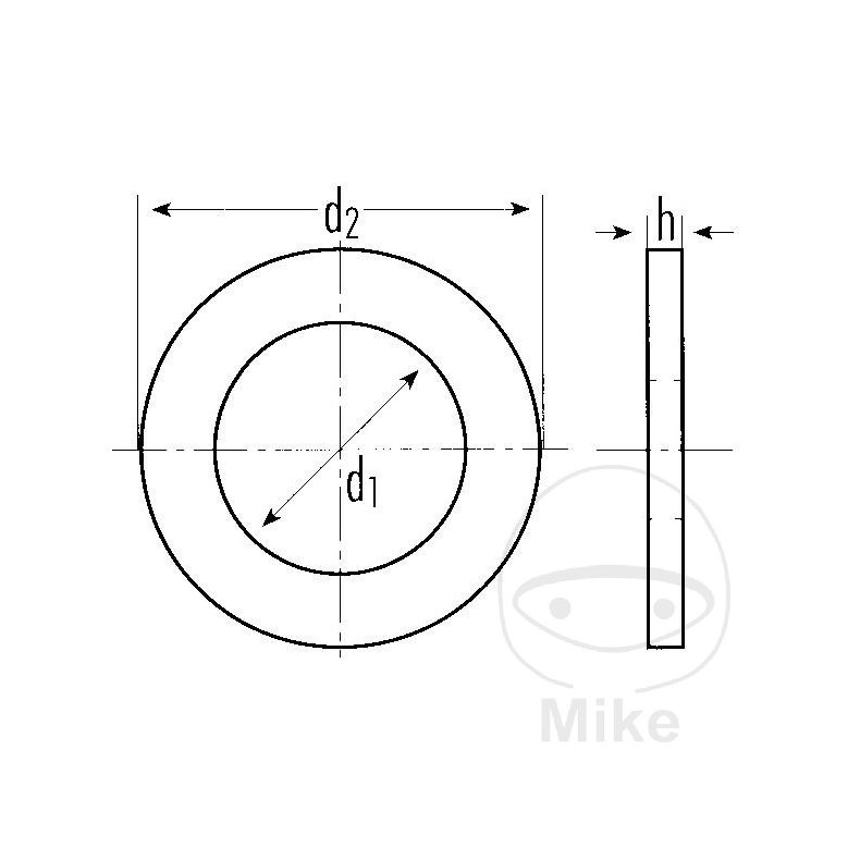 BMW kobber ring til bundprop p� gearkasse R model 16mm