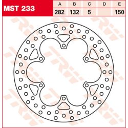 TRW ROUND FIXED BRAKE ROTOR 282 FRONT/REAR