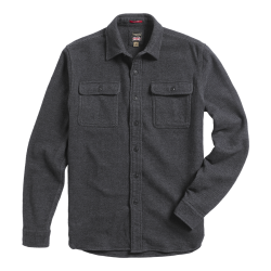 BROUGHTON WOOL BLEND LONG SLEEVE SHIRT GREY