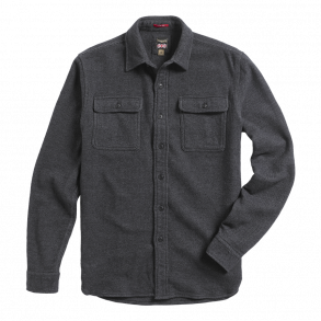BROUGHTON WOOL BLEND LONG SLEEVE SHIRT GREY