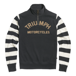 HIGHLY DOUBLE PIQUE HALF ZIP SWEATSHIRT BLACK