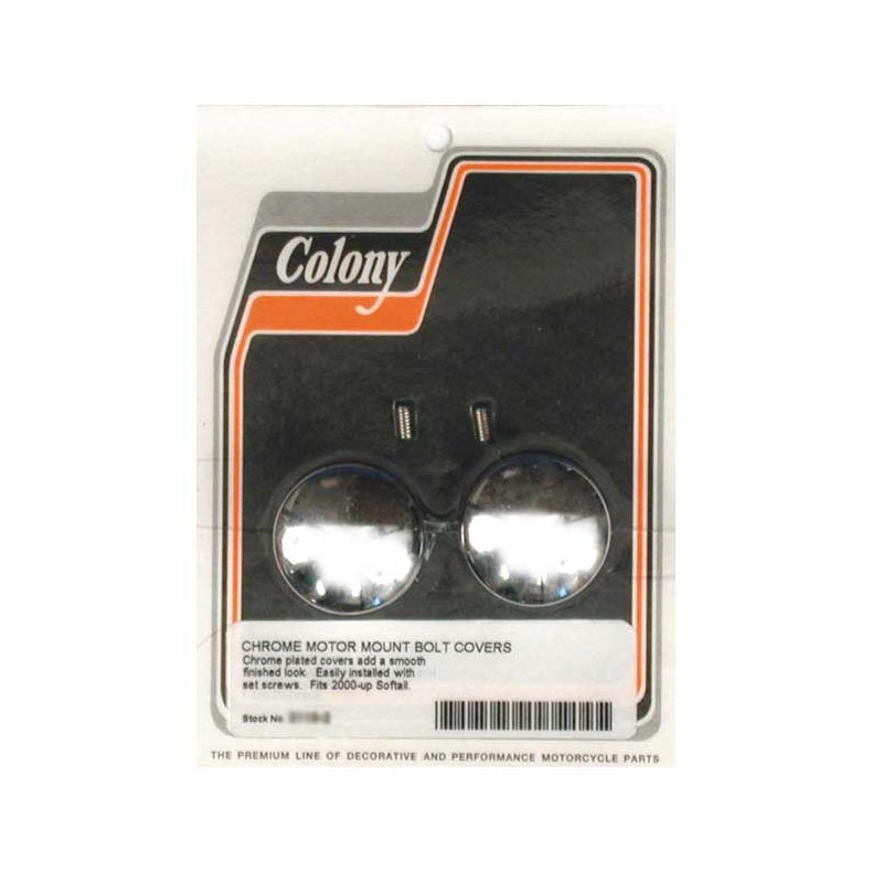 COLONY MOTOR MOUNT BOLT COVERS 00-17 SOFTAIL