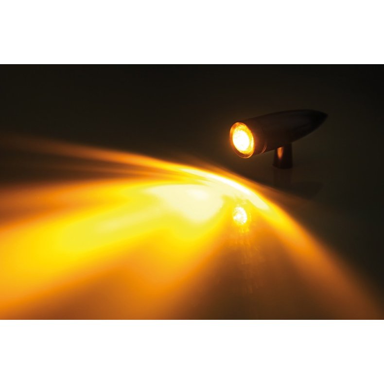 Highsider LED Taillight MONO BULLET, clear lens, metal housing