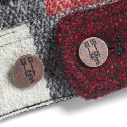 AVENHAM QUILTED CHECKED WOOL JACKET RED tilbud