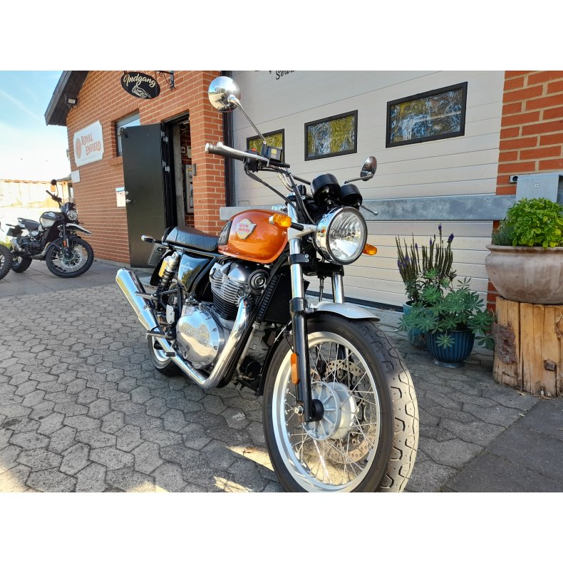 Velholdt Royal Enfield Interceptor 650. Orange crush. 2021. km 9488. Pris 58900kr