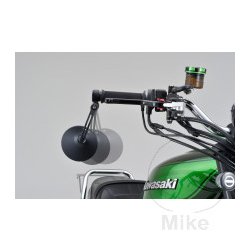 Spejl til styrende, mat sort. 22mm og 1" styr