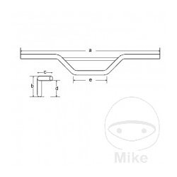 Fehling ape chrome, 1".    10" hj. med dimpels.