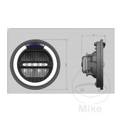 Led sidehngt 6,5" forlygte