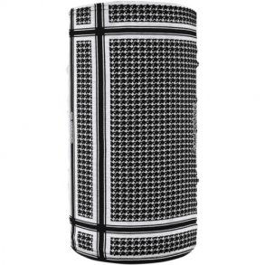 MOTLEY TUBE FLEECE HOUNDSTOOTH BLACK WHITE ONE SIZE