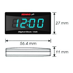 CLOCK &amp; VOLTMETER SUPER SLIM