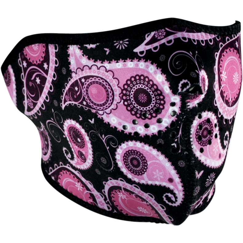 HALF MASK PURPLE PAISLEY