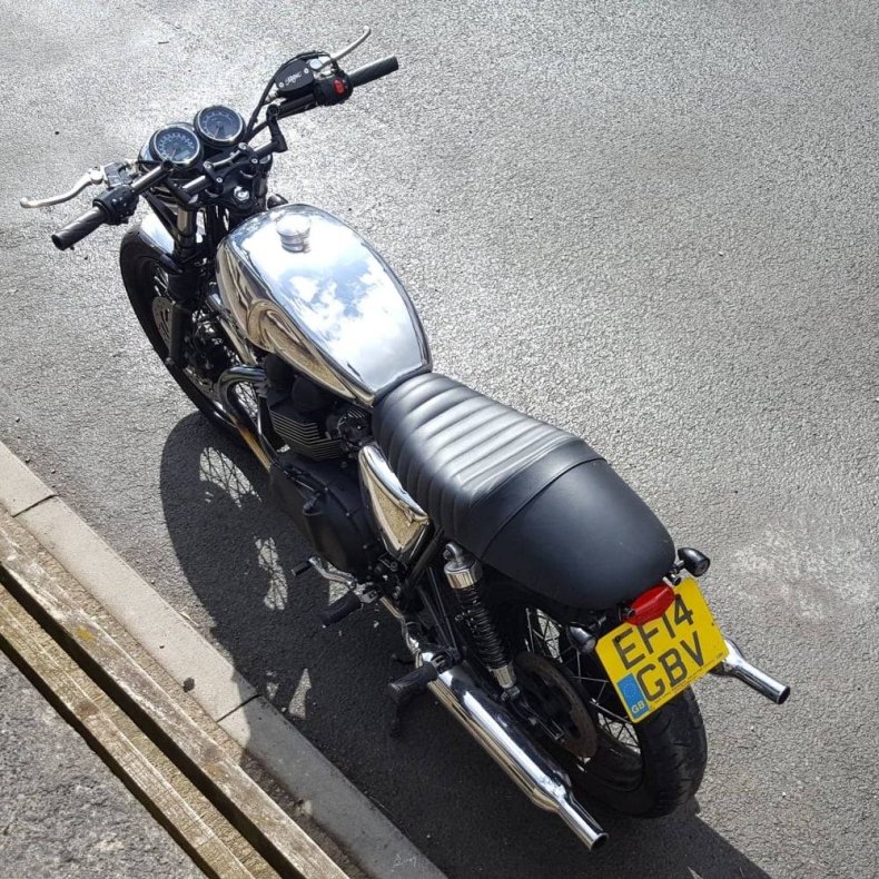 MOTONE CUSTOM PETROL TANK - EFI - POLISHED ALUMINIUM