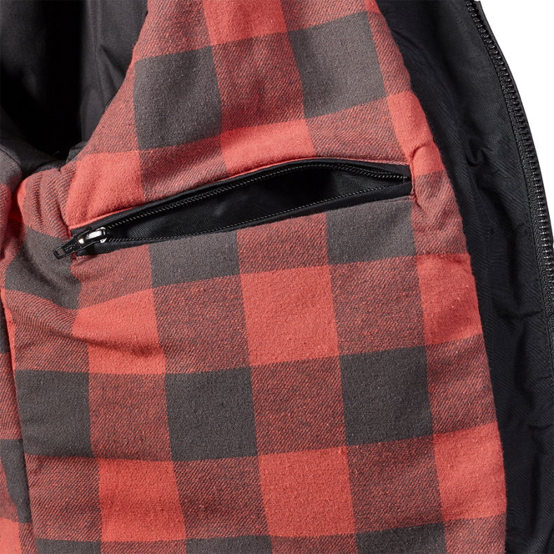 KIRK WAXED COTTON BIKER JACKET BLACK