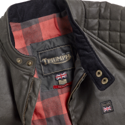 KIRK WAXED COTTON BIKER JACKET KHAKI