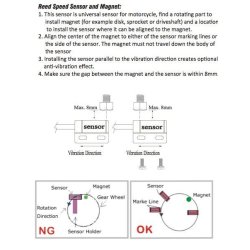 Acewell Mini Digitale Speedometer Km/h &amp; RPM - Black