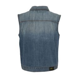 DENIM VEST, BLUE
