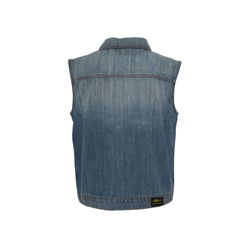 DENIM VEST, BLUE