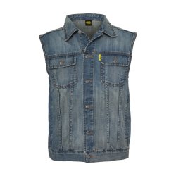 DENIM VEST, BLUE