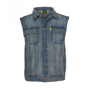 DENIM VEST, BLUE