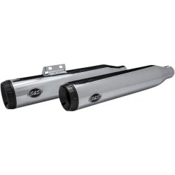 S&S CYCLE Grand National EC Slip-On Mufflers Chrome/Black E godkendt