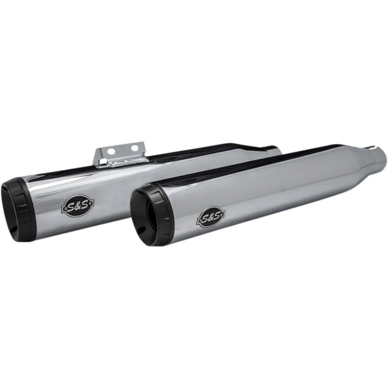 S&S CYCLE Grand National EC Slip-On Mufflers Chrome/Black E godkendt