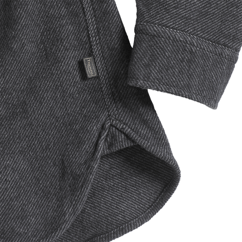 BROUGHTON WOOL BLEND LONG SLEEVE SHIRT GREY