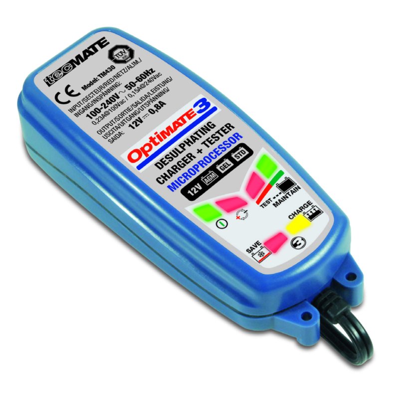 OPTIMATE 3 Batterilader&amp; veligeholder