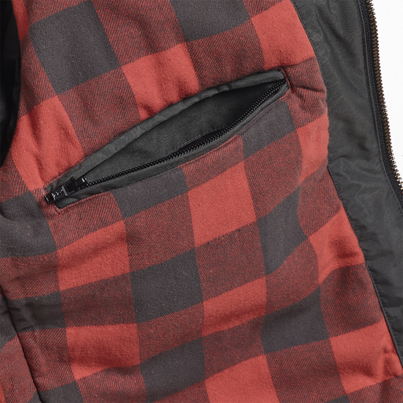 KIRK WAXED COTTON BIKER JACKET KHAKI