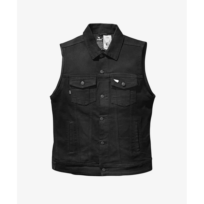 Saint denim vest Black