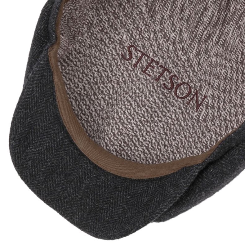 STETSON Hatteras Wool Herringbone sort gr.