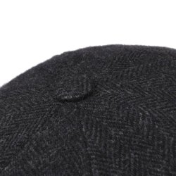 STETSON Hatteras Wool Herringbone sort gr.