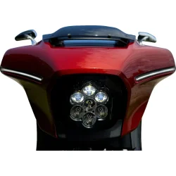 CUSTOM DYNAMICS ECE COMPLIANT SHARK DEMON WHITE HEADLIGHT WITH 23 STYLE