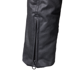 KIRK WAXED COTTON BIKER JACKET BLACK