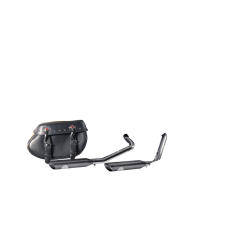 Slip On Exhaust System Shorty Slashcut Chrome/Chrome, Mode Switch Clutch Housing Black