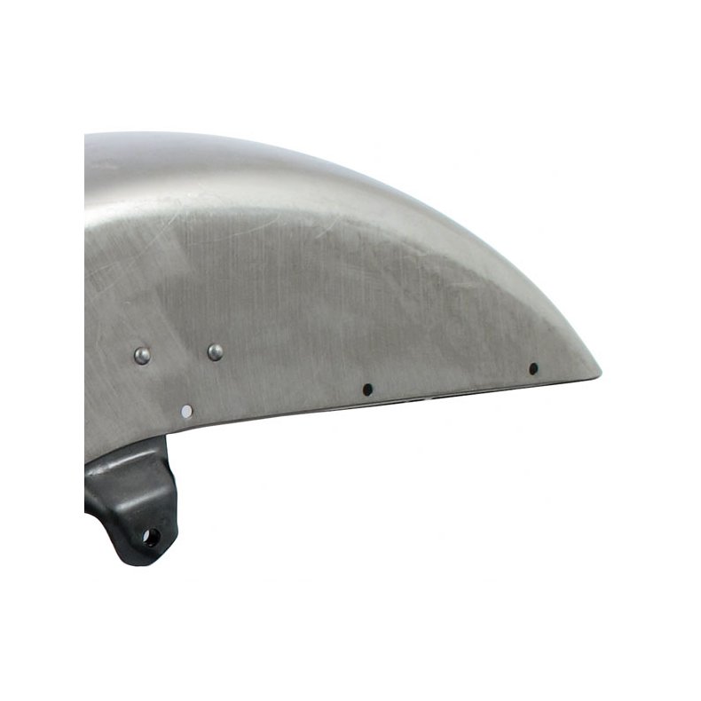FL FRONT FENDER RAW STEEL; REPRODUCTION; WITH TRIM HOLES &amp; FENDER TIP INDENT  Fits: > 54-84 FL 