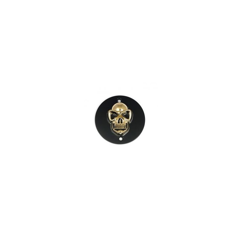 Skull point cover. Black/gold Black point cover with a gold colored skull. 86-03 XL Sportster