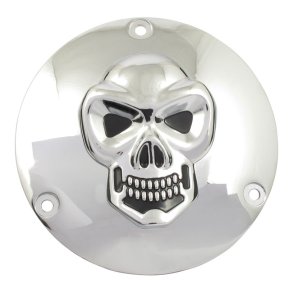SKULL DERBY COVER 3-HOLE 70-98 Big Twin 