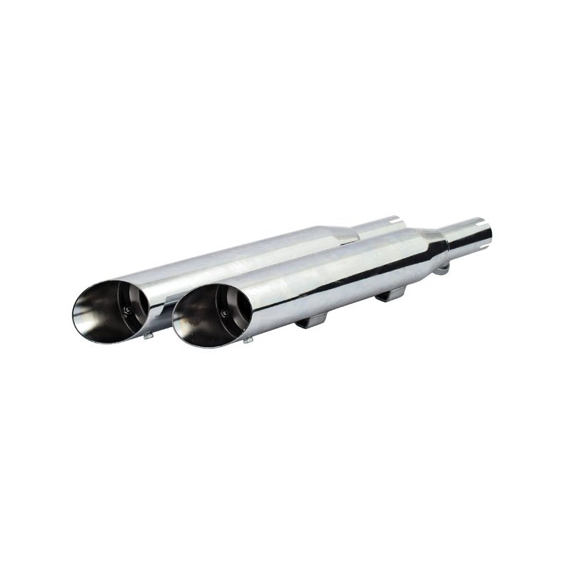 Slash Cut slip-on muffler set 20" long chrome