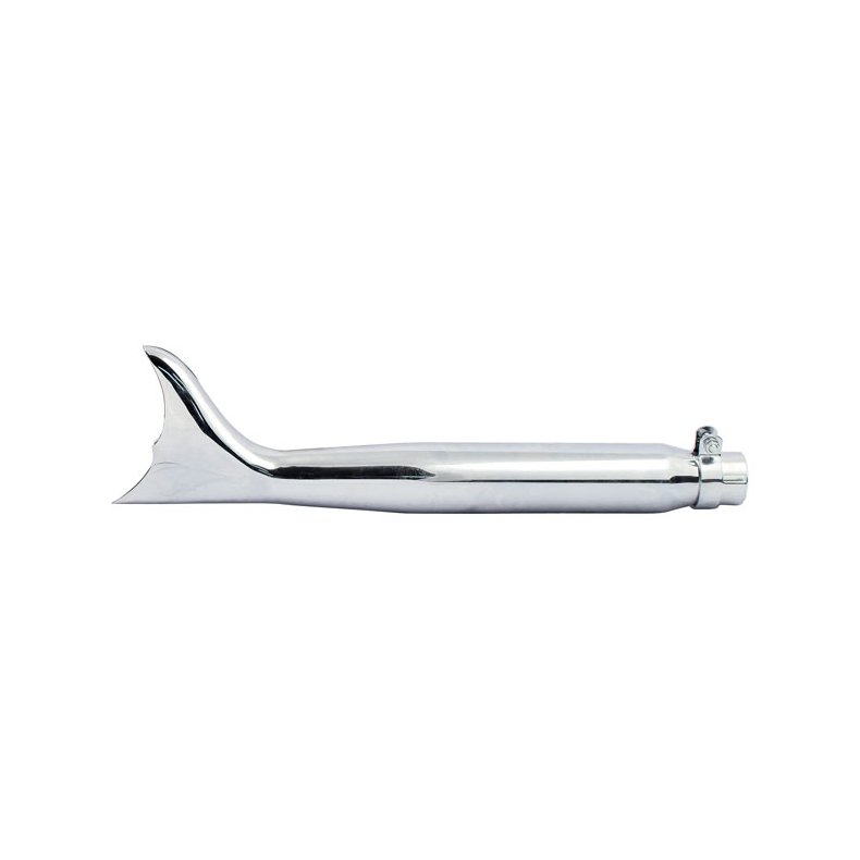 BATWING FISHTAIL UNIVERSAL MUFFLER 22" LONG CHROME