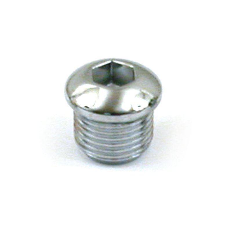 TIMING PLUG, BUTTONHEAD CHROME; 5/8"-18  Fits: > 38-99 B.T.(EXCL. TC); 52-03 XL; 38-73 45" SV